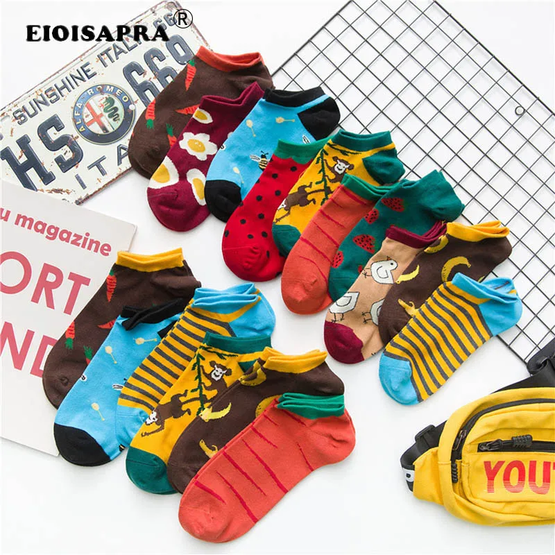 

Creative Personality Summer New Product Invisible Socks Cute Cartoon Vegetables Fruit Couples Tide Socks Unisex Short Sox