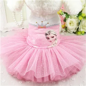 Одежда для собак платья церемонию покроя «Принцессы», летнее платье, одежда для детей платье принцессы со стразами для маленькие собаки - Цвет: Розовый