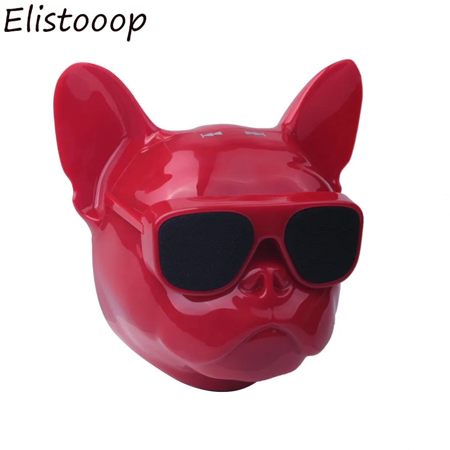 Elistooop Wireless Bluetooth Bulldog Speakers MP3 Player Dog Speaker