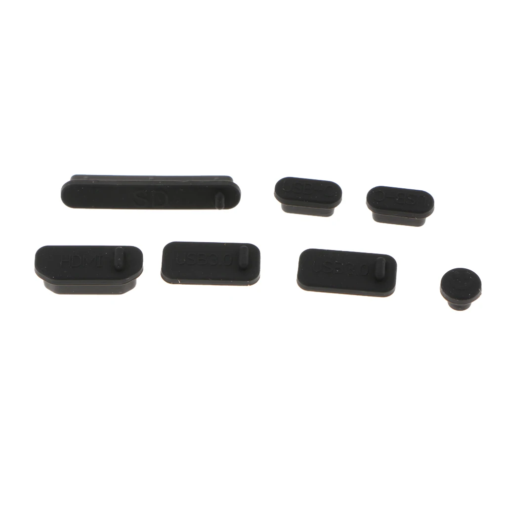 4Pack USB HDMI Audio Port Dustproof Plug Cover Stopper for Xiaomi PC black