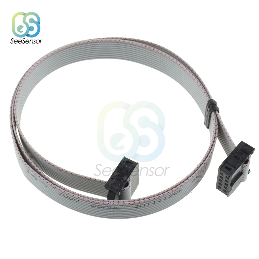

70cm 10 Pin 2.54mm Connector USB ASP ISP JTAG AVR Wire 10P IDC Flat Ribbon DATA Cable
