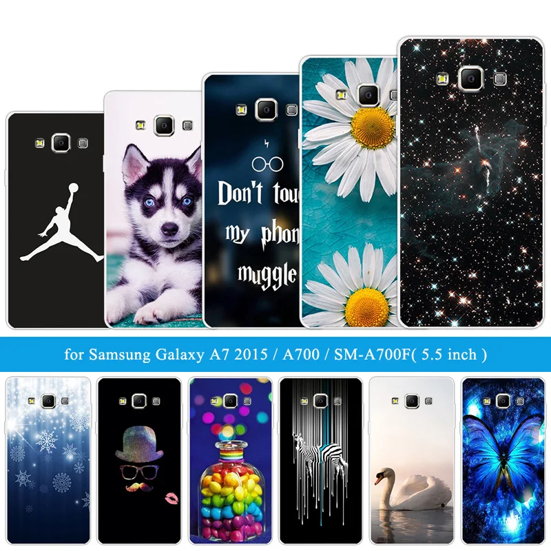 5 &quotдля Samsung Galaxy A7 A700 A7000 силиконовый чехол ТПУ для телефона забавный кот чехлы