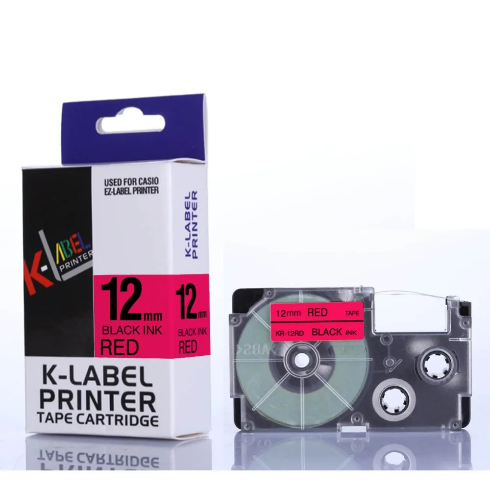 Top quality 40pcs 12mm XR-12RD XR12RD XR 12RD black on red for EZ-label printer with factory price | Компьютеры и офис