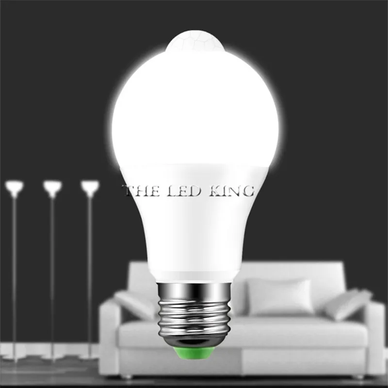 

led pir Motion Sensor Lamp 220V 110V Dusk to Dawn Light Bulb E27 B22 IP42 with Sensor Smart light bulb 12W 18W Day Night light