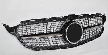 

For W205 Diamond Front grille ABS Material For C CLASS Sport Version 2015-2018 Racing Grills Replacement Front Grille
