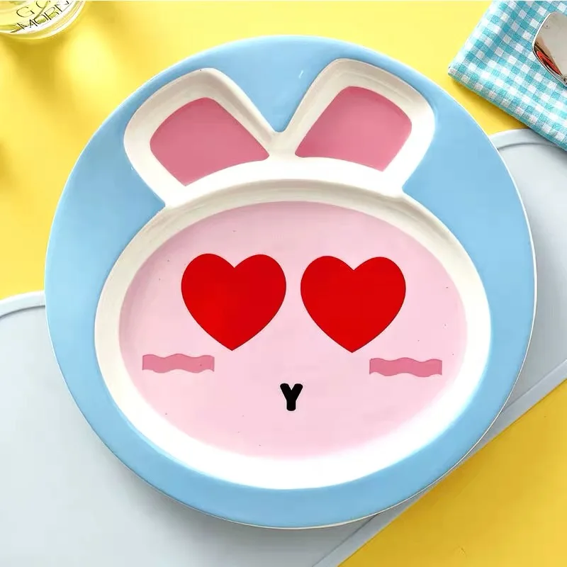 Cartoon Zodiac Ceramics Dispensing Plate Creative Children Multi-Piece Dinnerware Breakfast Plate Baby Cutlery Tray