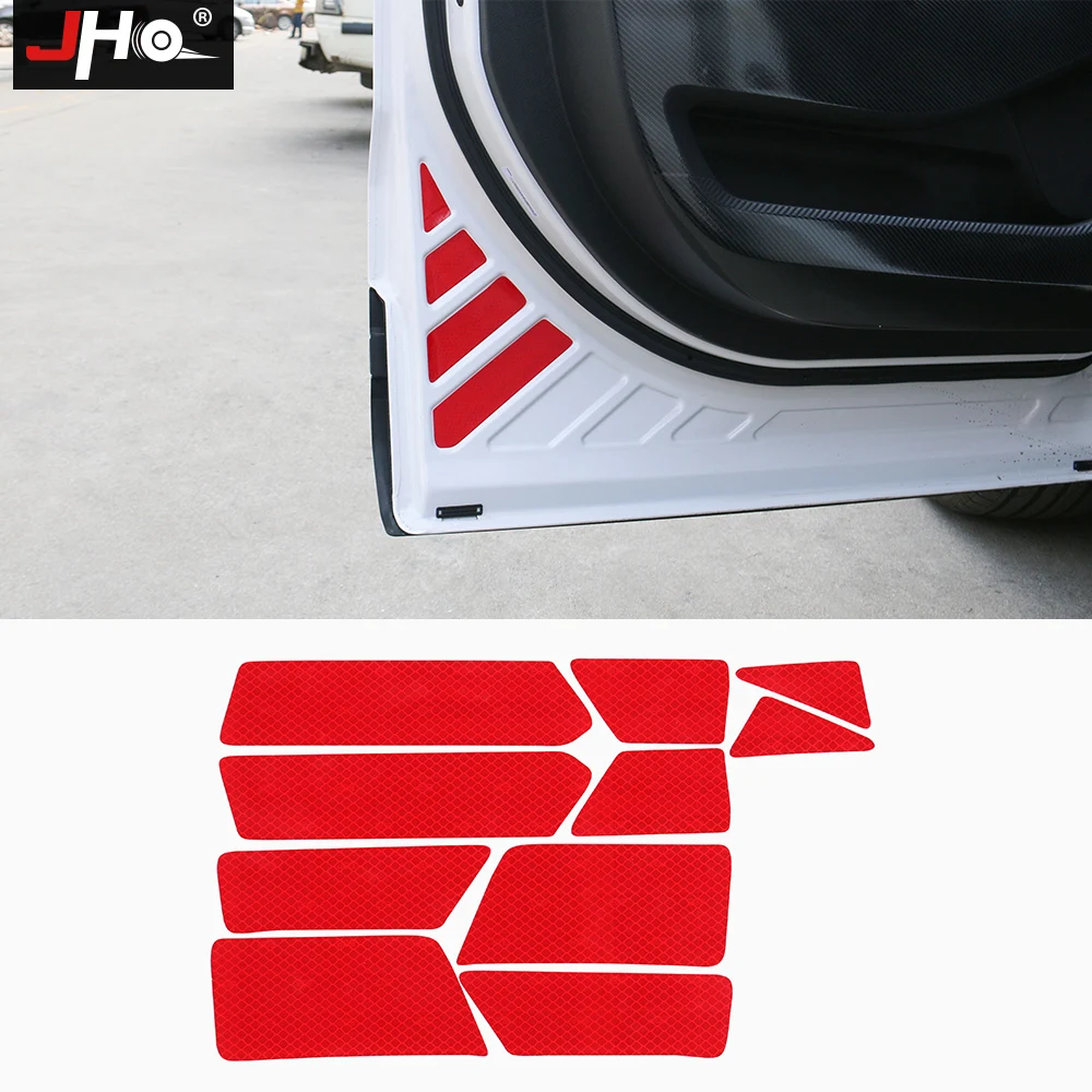 

JHO 4 Door Reflective Open Safety Warning Stickers For Ford Explorer 2011-2018 2015 16 Jeep Grand Cherokee 2014-2017 Car Styling