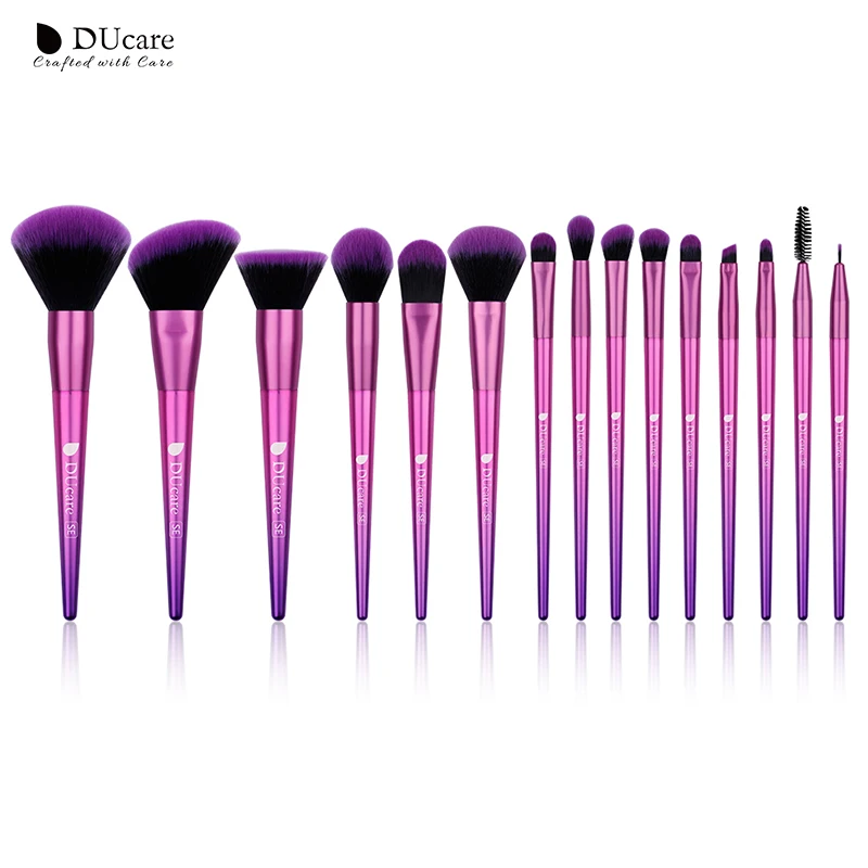 DUcare Makeup Brushes 15PCS Brushes for Makeup Eyeshadow Foundation Powder Blush Eyebrow Brush Make Up Brush Set Cosmetic Tools lades new 8pcs makeup brushes set powder foundation eyeshadow lip cosmetic brushes set travel make up brush tool free shipping