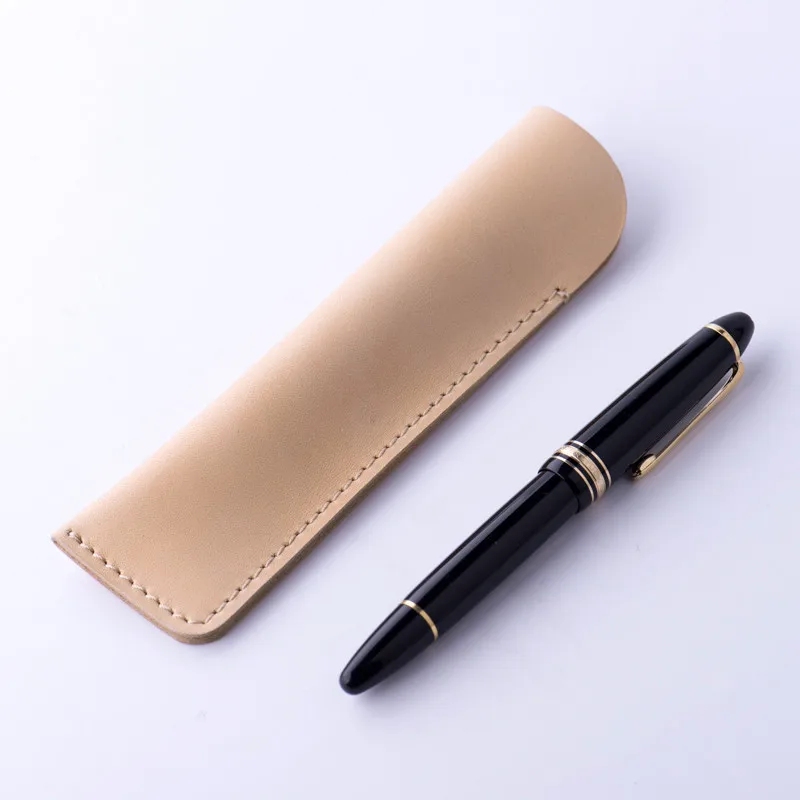 Saco do Lápis do Vintage Artigos de Papelaria Mão de Couro Couro Curtido Vegetal Caneta Caso Feitos à Caneta Saco 6 Cheap bag tie