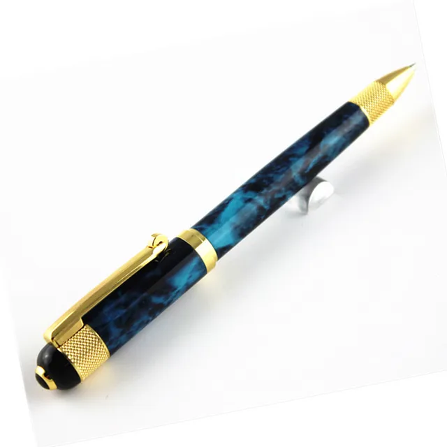 Luxury Blue Pattern ballpoint pen with Gold Clip stationery office