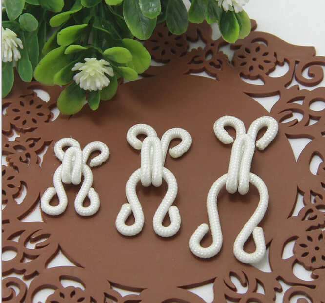 100 Sets Black White S M L Fabric Covered Hook And Eye Bra Fasteners