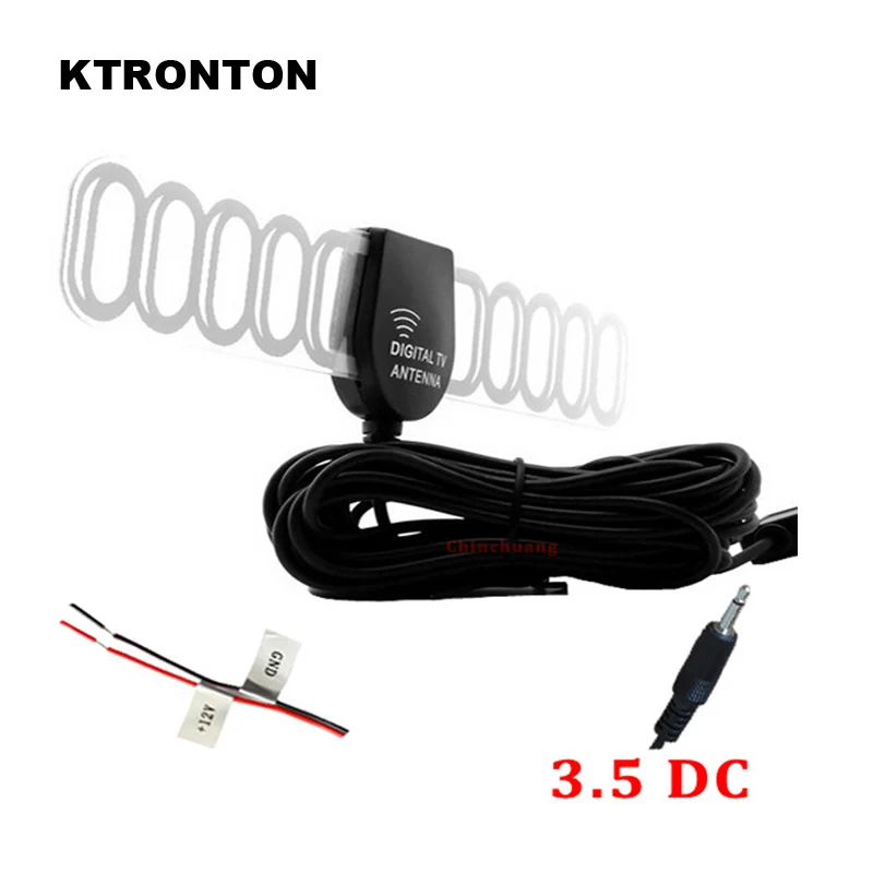 

DC 3.5 Connector! 5M Car DVB-T ISDB-T Digital TV Active Antenna Mobile Auto Aerial with Amplifier Booster for Car Digital TV Box