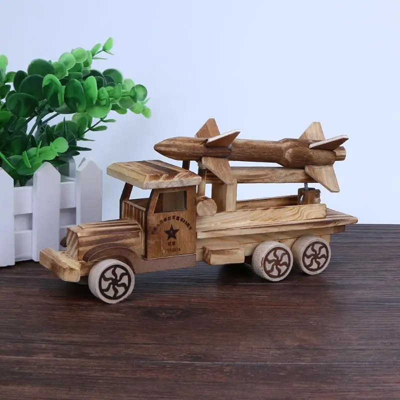 

Wooden Vehicles Children Kids Toys Toy Car Rocket Chariot Model Scud Missiles Puzzle Educational Toys Juguetes