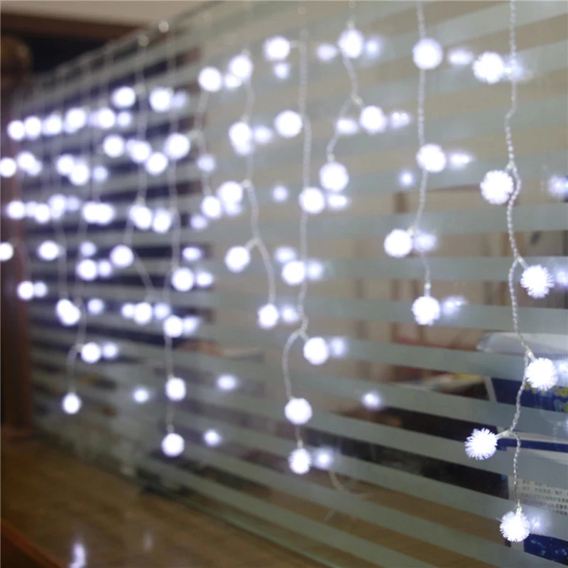 curtain string lights multicolor