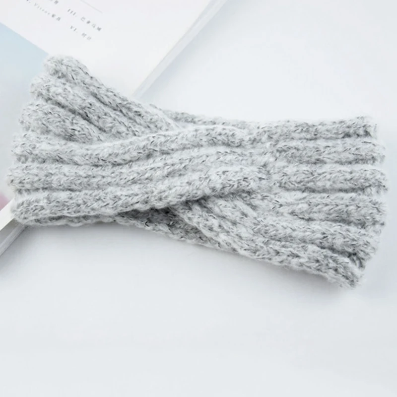 

2018 fashion Knitted cross hair belt women headband knitted hair accessory crossed women keep warm women headwear