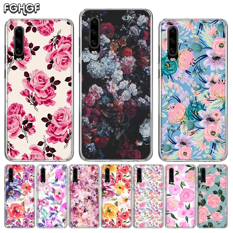 

Cute 3D Emboss Flower Luxury Phone Case For Huawei P30 P20 P10 lite Plus Mate 20X 20 10 Pro P Smart 2019 + 2018 Nova 4 Cover