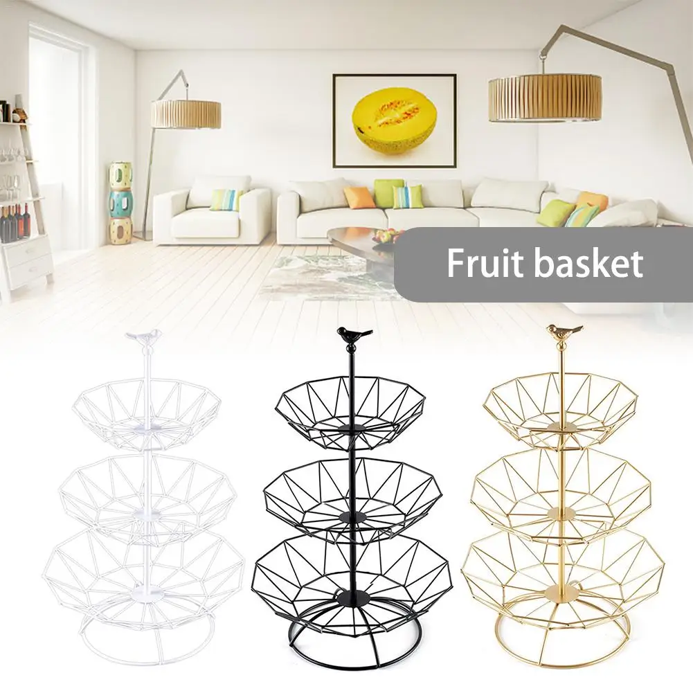 

Tray Bird 12-Corners Household 3-Layer Fruit Plate Multi-Layer Vegetable Basket For Home Storage Supplies