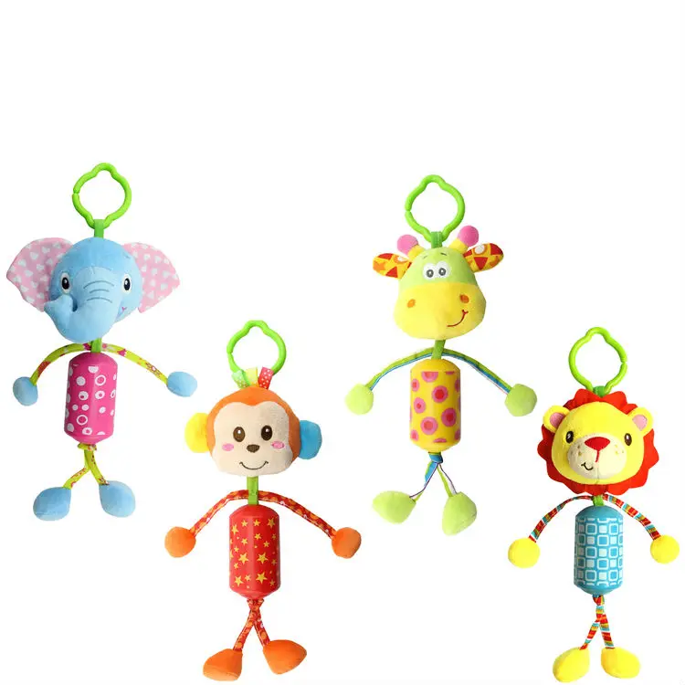 

Cartoon Animal Soft Plush Wind Chimes Musical Baby Rattle Baby Stroller Crib Hanging Bed Bell Baby Toys