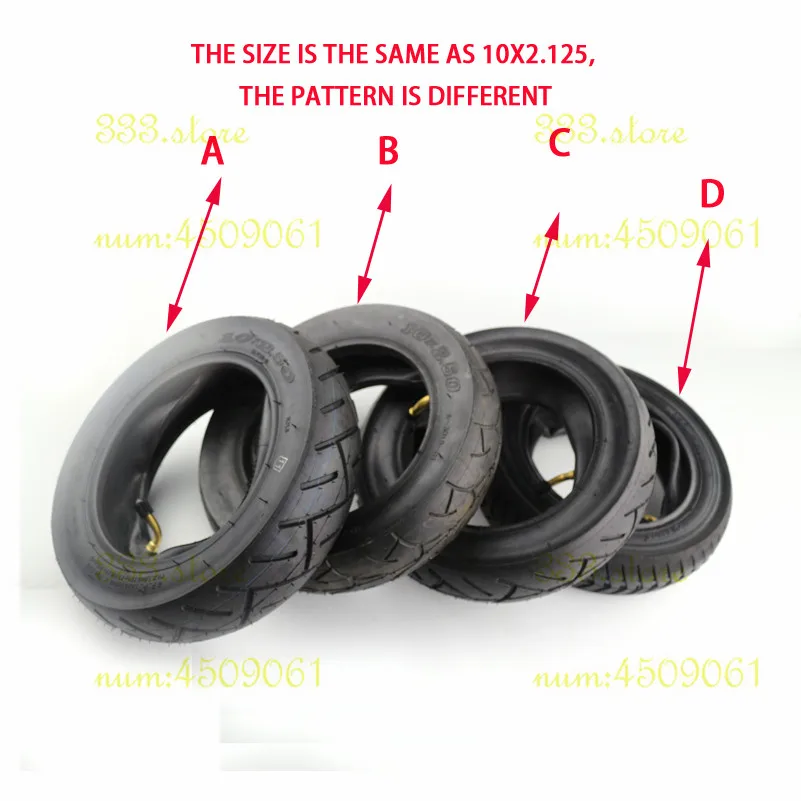

10 inch Pneumatic 10x2.50 tire Inner tube outer for Electric Scooter Speedway 3 with Balance Drive Bicycle 10*2.5