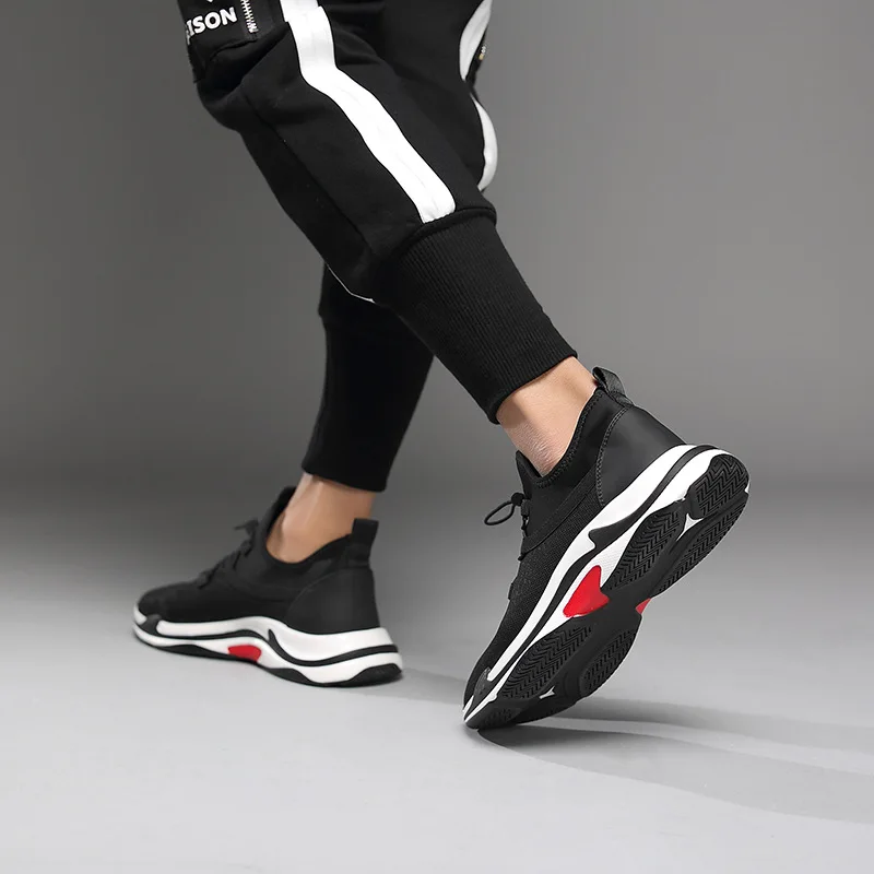 Alta Respirável Homens Casuais Lã Qualidade Desgaste Black De Choque Tecido Dos Voando Esportivos Tendência Moda Absorção Marca Calçados 2019 fw1t00