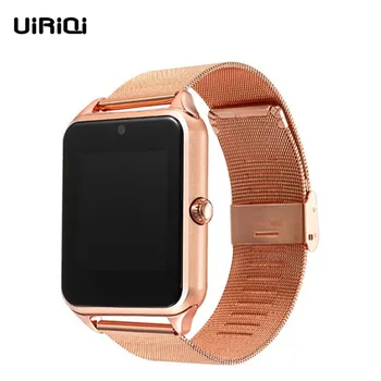 

UiRiQi Smart Watch Men Metal Strap Bluetooth Wrist Smartwatch Support SIM TF Card Pedometer Sports Tracker Android Smart Watch