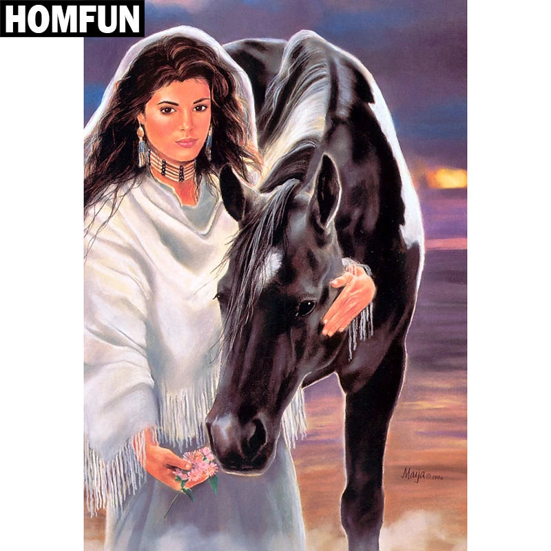 A06455          Girl & Horse