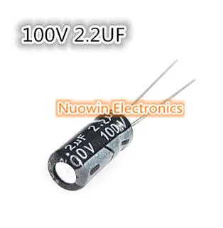 

50pcs 2.2UF 100V 5*11mm Electrolytic Capacitor 100V 2.2UF Aluminum Electrolytic Capacitor 5X11mm
