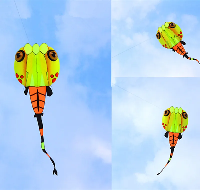 free shipping 2 sqm tadpole kite fabric soft kites nylon kite reel