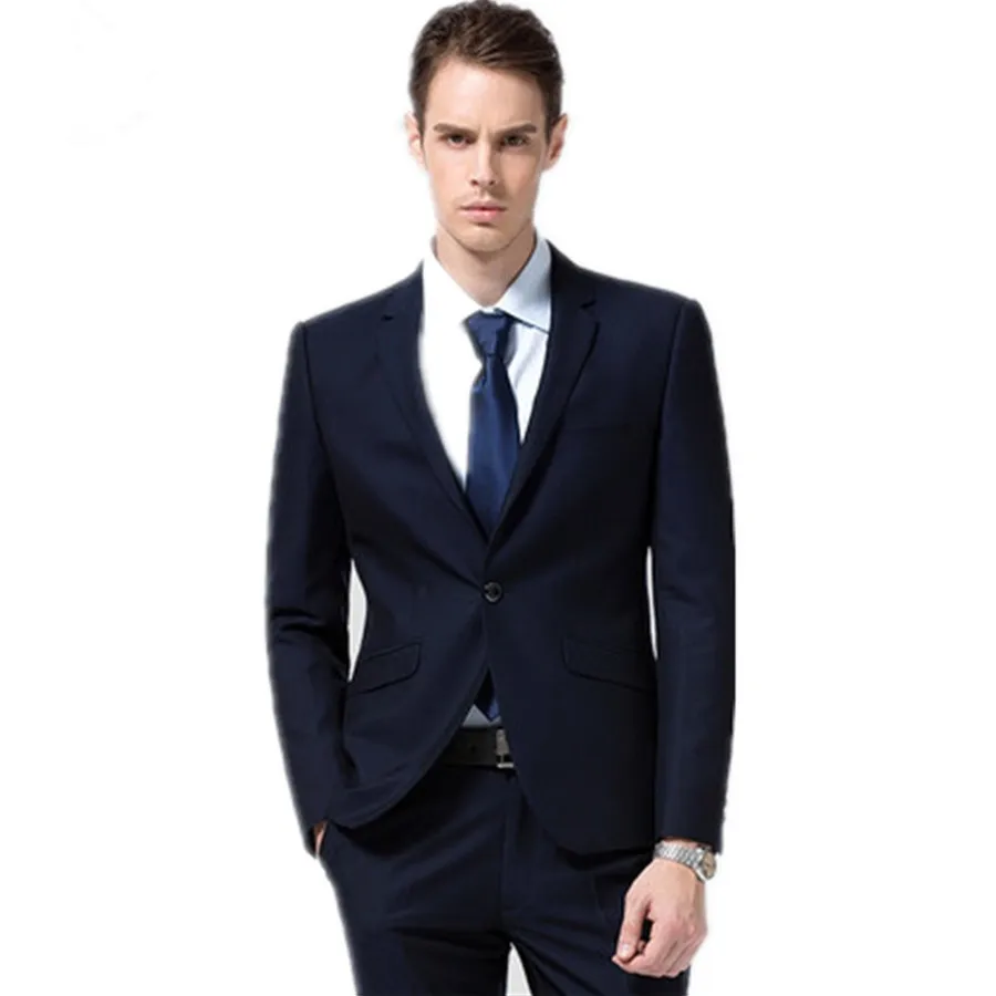 121.1  Superior quality!Customized 2015 New Arrival Groom Tuxedos Peak Black Satin Lapel Men Bridegroom Wedding Prom Suit(jacket+pants)