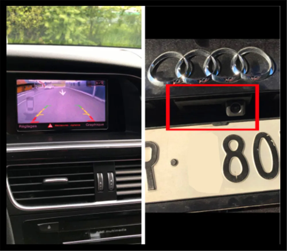 Камера заднего вида 1080P с ручкой багажника, камера заднего вида для Audi A4 A3 A5 Q5 для Volkswagen Passat B6 B7 Tiguan Golf Touran EOS