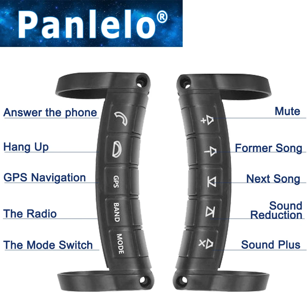Panlelo Universal Wireless Car steeringwheel Button Remote Control Used in Android /Windows Ce navigation 2 Din / 1 DIN