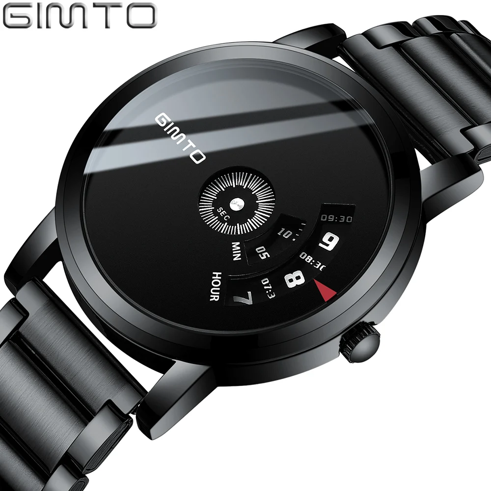 

Gimto Luxury Brand Quartz Watch Men New Army Military Stainless Steel Male Sport Wristwatches Waterproof Clock relogio masculino