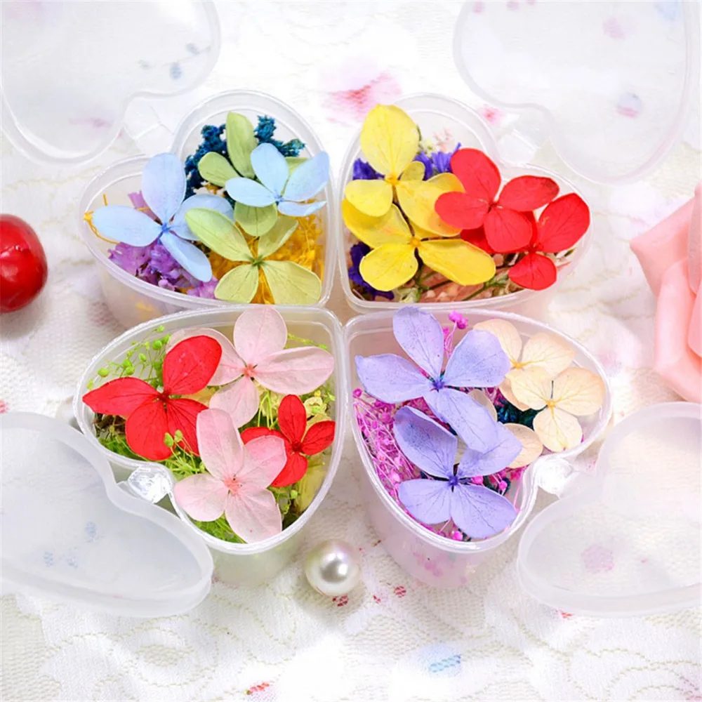 

4Box Colorful Dried Flower 3D Nail Decoration Preserved Flower Manicure Nail Art Decoration