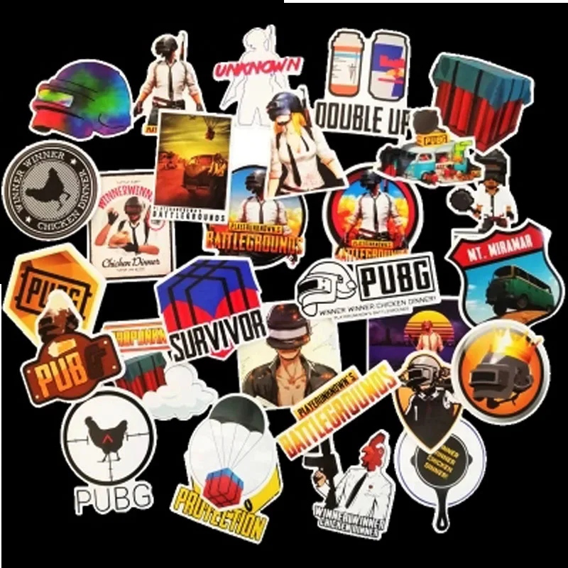 29 шт. Playerunknowns PUBg игры Стикеры s для взрослых на DIY ноутбуки чемодан скейтборд стена