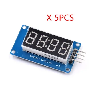 

5pcs TM1637 LED Display Module For 7 Segment 4 Bits 0.36Inch Clock RED Anode Digital Tube Four Serial Driver Board Pack