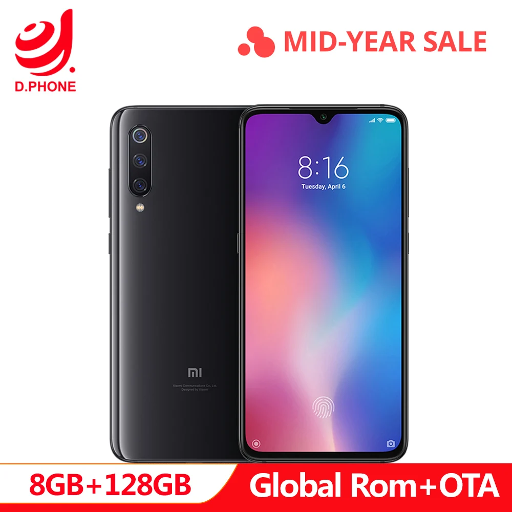 العالمية ROM شياو mi mi 9 mi 9 8 GB RAM 128 GB ROM أنف العجل 855 الثماني النواة 6.39\
