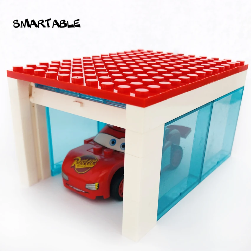 Smartable Garage with Rolling Door MOC Parts Building Blocks Toys