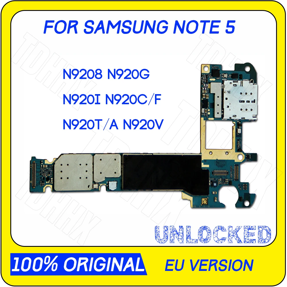 Материнская плата с полным чипом 100% протестированная версия для Samsung Galaxy Note 5 N9208