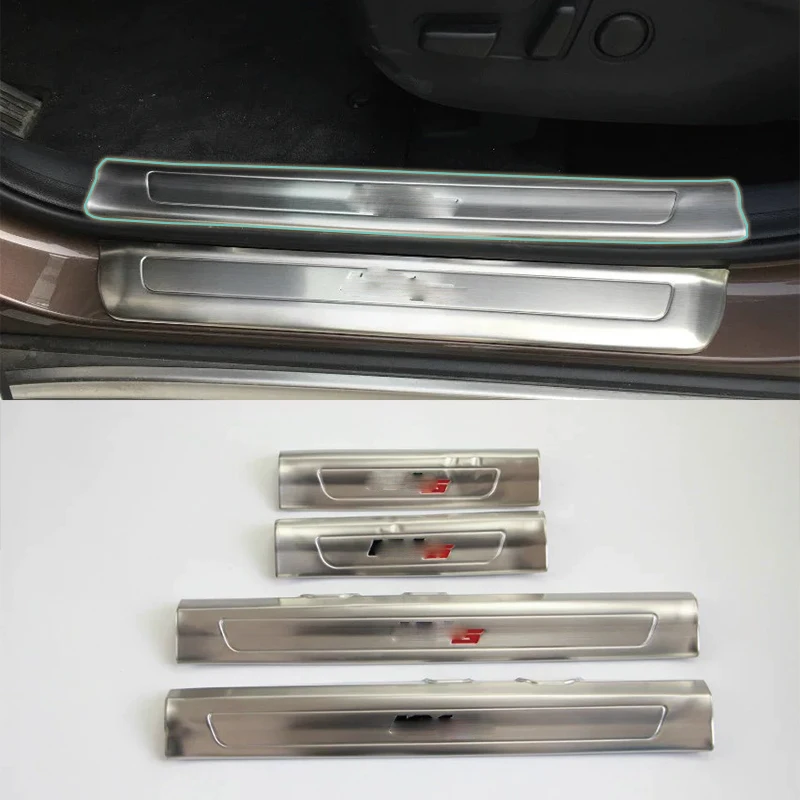 

Car Accessories Interior Stainless Steel Inner Door Sill Scuff Threshold Plate Cover Trim 4pcs For Kia KX5/Sportage 2016