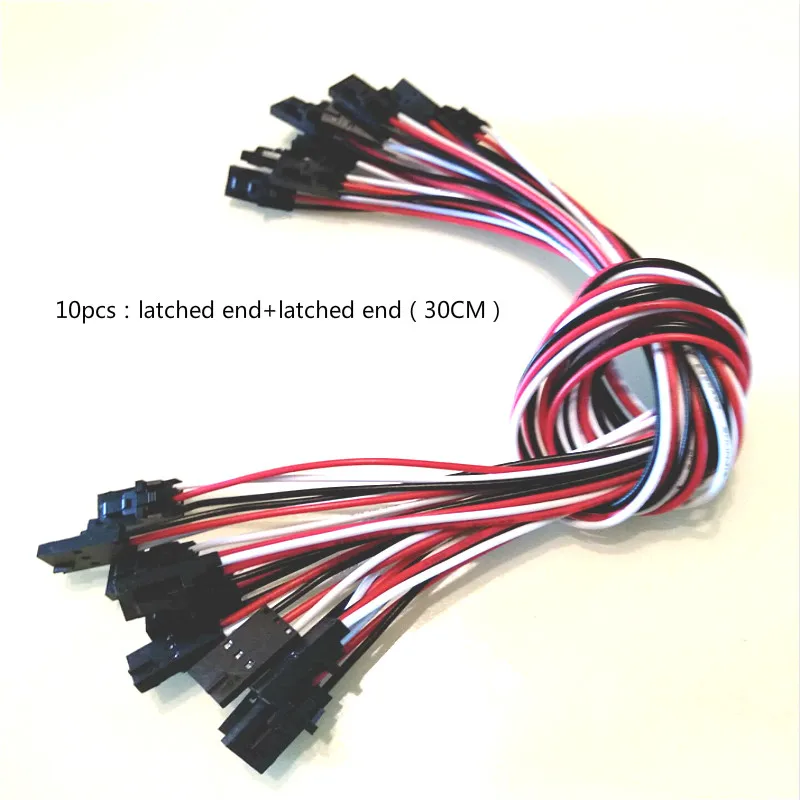 Бесплатная доставка Dupont ligne 3 pin кабель плоский конец + Залатанный 30 см (10 шт) для