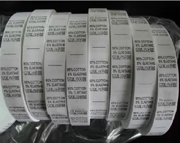 

size 1.7*4.5 Ingredient care labels in stock /non-woven fabric garment label in stock free shipping