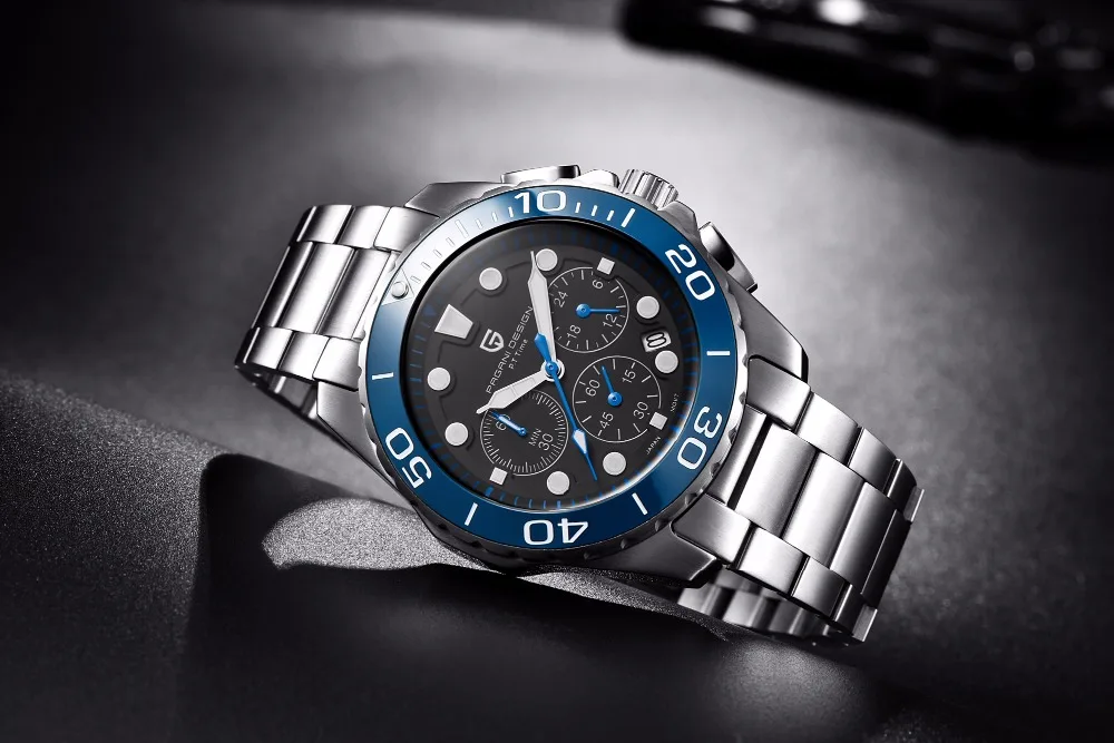 PAGANI Дизайн брендовые часы для мужчин хронограф кварцевые наручные Полный сталь водостойкий Спорт s часы для мужчин часы reloj hombre