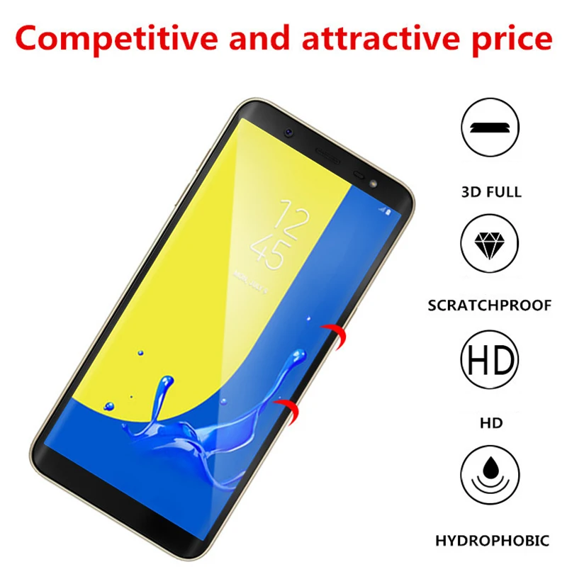 5D закаленное Стекло для samsung J4 J6 плюс J8 J2 Pro 2018 3D полное покрытие Экран протектор J3