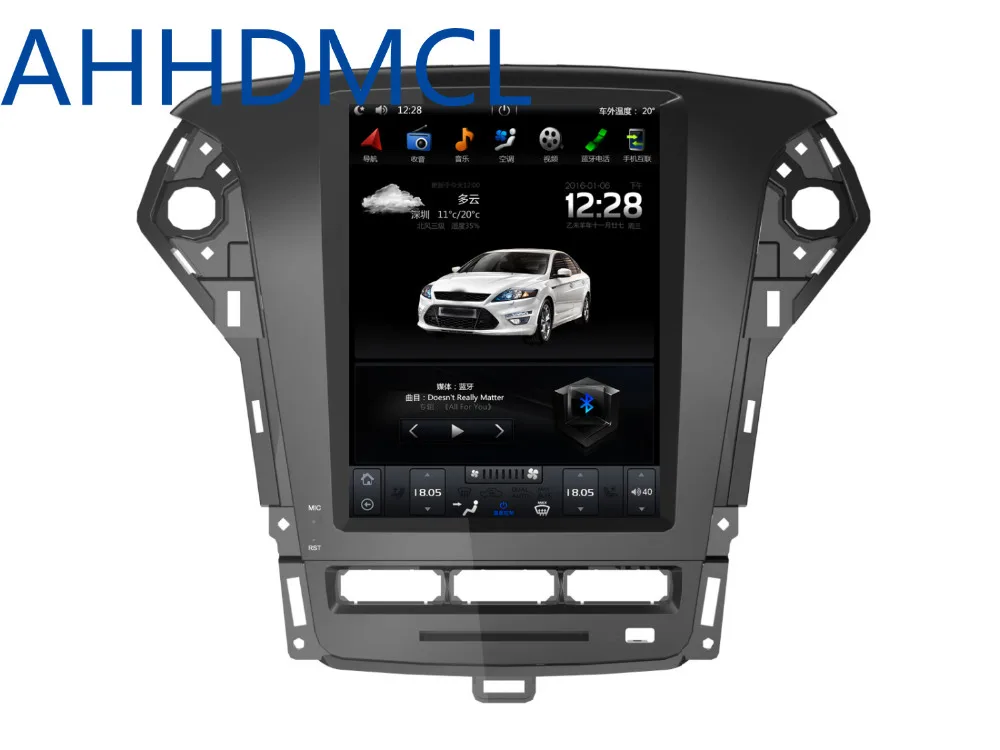 Cheap Car Multimedia Player PC PAD Tesla Style Player Android 7.1 GPS For Ford Mondeo Auto A/C Edition 2007 2008 2009 2010 2011 2012 0