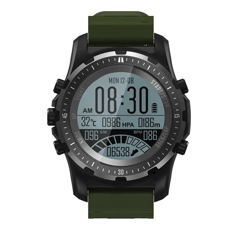 696 S966 gps уличные спортивные Смарт часы монитор сердечного ритма мульти-спортивный режим gps компас альтиметр барометр Bluetooth умные часы - Цвет: green