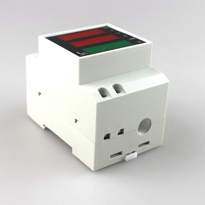 Comprar Carril Din AC 80 300V CA 200 450V 0 100.0A amperímetro voltímetro amperios LED pantalla de potencia tiempo de potencia corriente de voltaje de energía