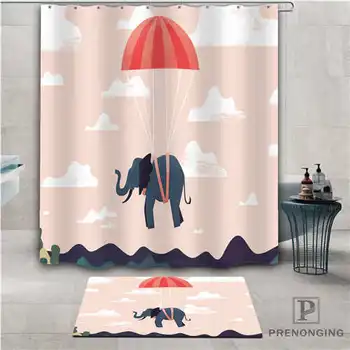 

Custom Elephants (1) Waterproof Shower Curtain Doormat Home Bath Bathroom Polyester Fabric Multi Sizes#2019-01-12-303