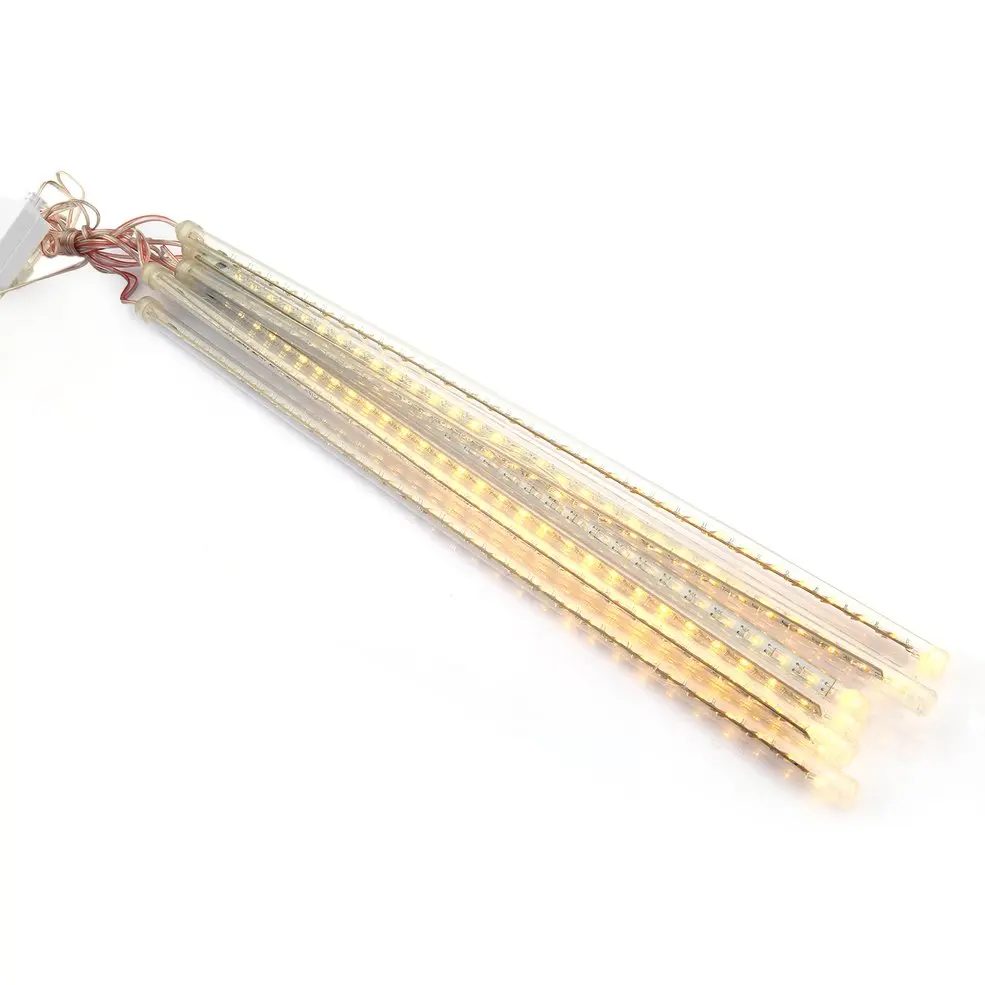 

2pcs US PLUG Yellow Waterproof Meteor Shower Rain 8 Tube 50CM LED String Lights Decorative Lamp