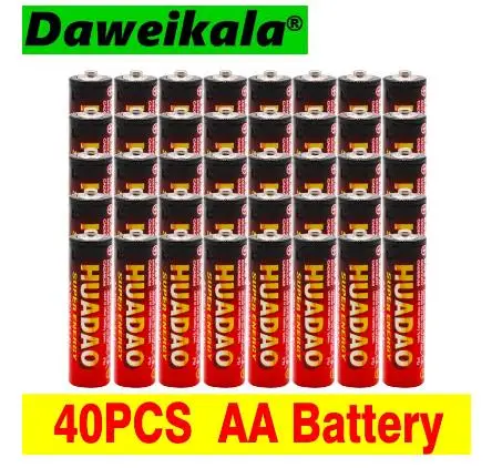 

Dolidada 40Pcs Alkaline Dry Battery AA 1.5V Baterias For camera,calculator, alarm clock, mouse ,remote control 2A battery