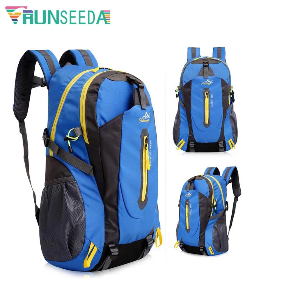 Runseeda دائم 40L للماء في الهواء الطلق على ظهره حقيبة التخييم المشي لمسافات طويلة تسلق الجبال الدراجات حقيبة السفر حقيبة ظهر تحمل على الكتف